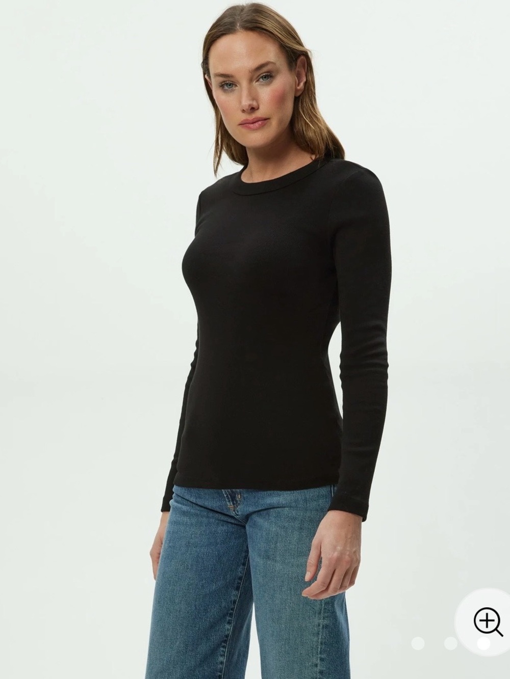 Michael Stars Nori Tee in Black (Size XS).